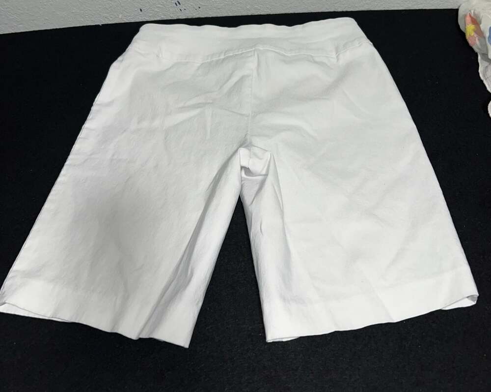 Peck&Peck Stretch Pull On Bermuda Shorts Size 6P Sport Wear White - Picture 2 of 5